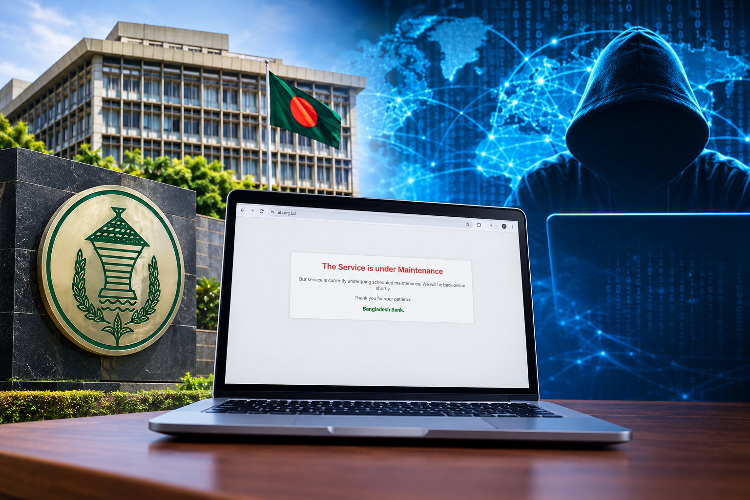 বৈশ্বিক সাইবার নিরাপত্তা সতর্কতার পর অফলাইনে বাংলাদেশ ব্যাংকের ওয়েবসাইট